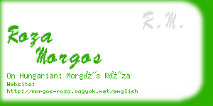 roza morgos business card